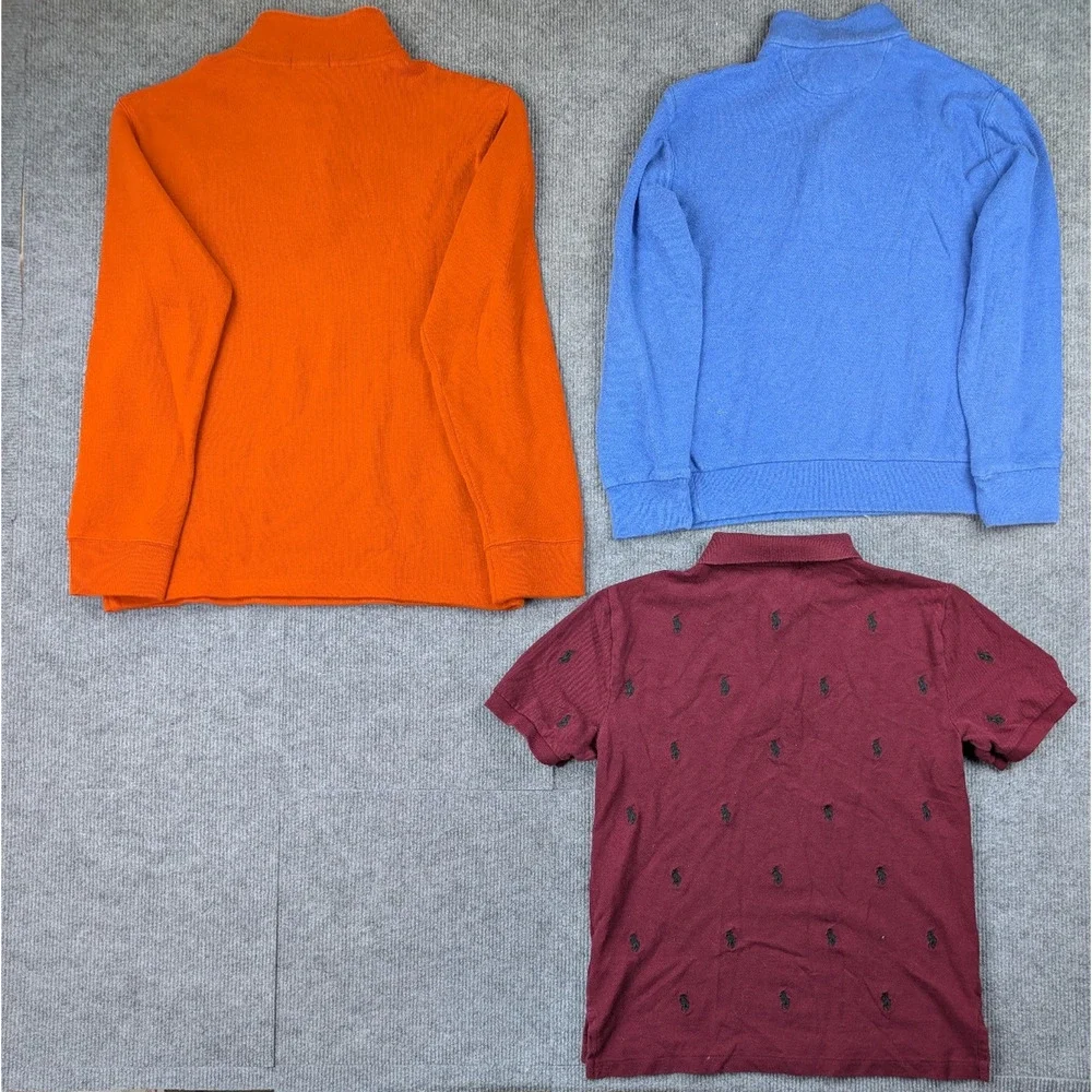 Polo Ralph Lauren Top Lot Kids Boys Medium Preppy Classic Shirts 1/4 Zip Cotton